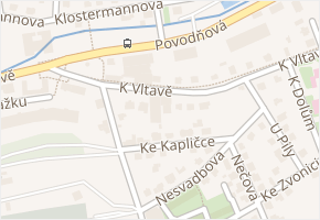 K Vltavě v obci Praha - mapa ulice