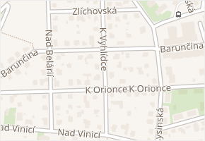 K vyhlídce v obci Praha - mapa ulice