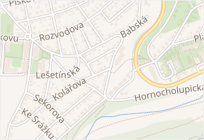 K zatáčce v obci Praha - mapa ulice