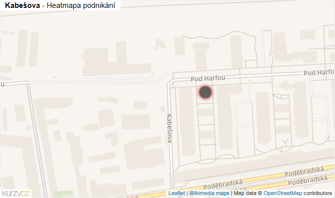 Mapa Kabešova - Firmy v ulici.