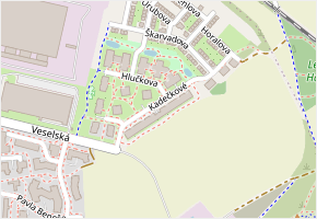 Kadečkové v obci Praha - mapa ulice