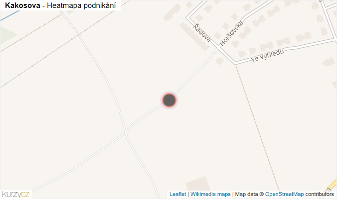 Mapa Kakosova - Firmy v ulici.