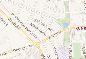 Kálmánova v obci Praha - mapa ulice