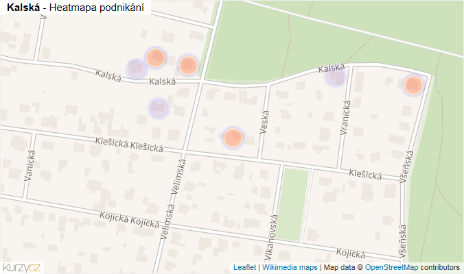 Mapa Kalská - Firmy v ulici.