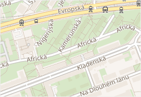 Kamerunská v obci Praha - mapa ulice