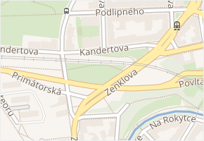 Kandertova v obci Praha - mapa ulice