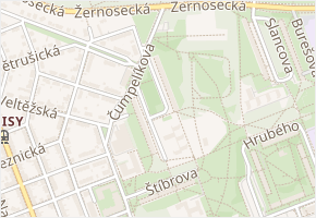 Kaňkovského v obci Praha - mapa ulice