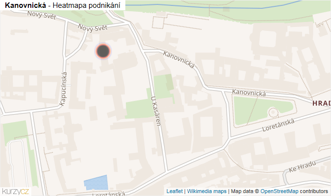 Mapa Kanovnická - Firmy v ulici.