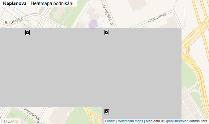 Mapa Kaplanova - Firmy v ulici.
