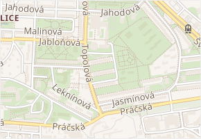 Kapraďová v obci Praha - mapa ulice