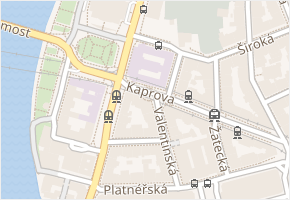 Kaprova v obci Praha - mapa ulice