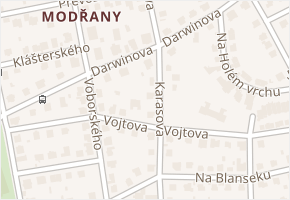 Karasova v obci Praha - mapa ulice