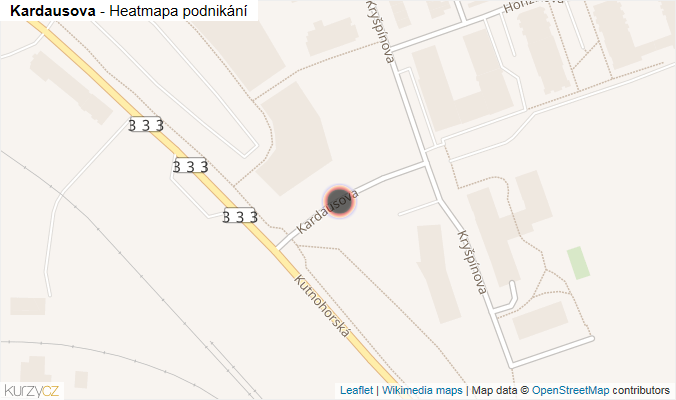 Mapa Kardausova - Firmy v ulici.