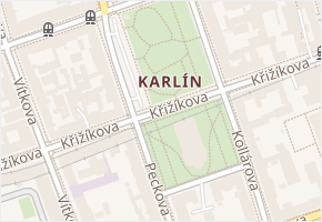 Karlínské náměstí v obci Praha - mapa ulice