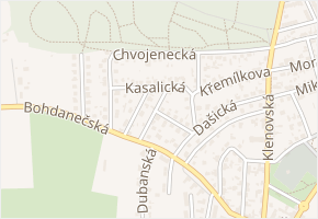 Kasalická v obci Praha - mapa ulice