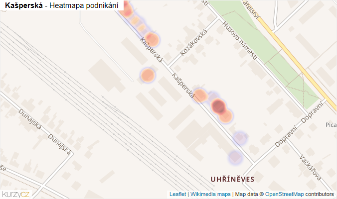 Mapa Kašperská - Firmy v ulici.