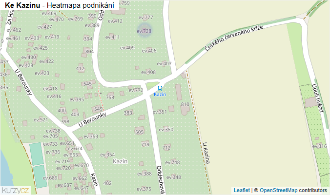 Mapa Ke Kazínu - Firmy v ulici.