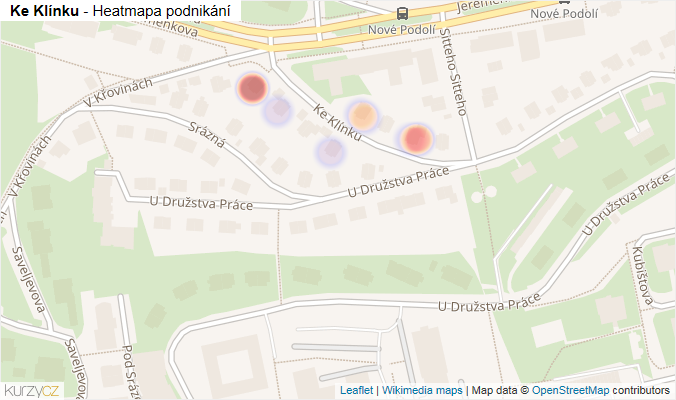 Mapa Ke Klínku - Firmy v ulici.