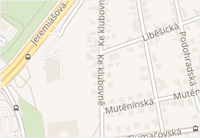Ke klubovně v obci Praha - mapa ulice
