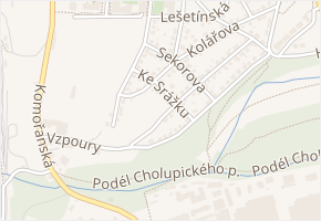 Ke Srážku v obci Praha - mapa ulice