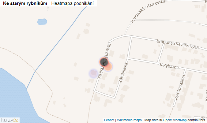 Mapa Ke starým rybníkům - Firmy v ulici.