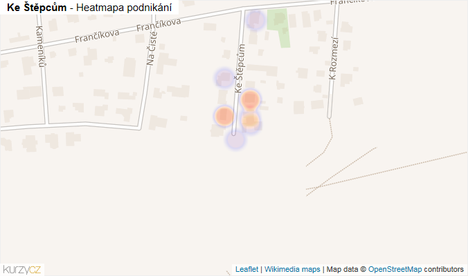 Mapa Ke Štěpcům - Firmy v ulici.