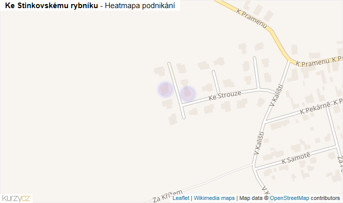 Mapa Ke Stinkovskému rybníku - Firmy v ulici.