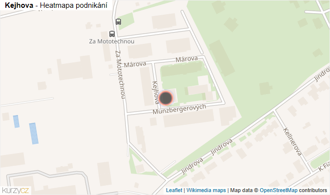 Mapa Kejhova - Firmy v ulici.