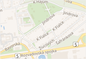Kellnerova v obci Praha - mapa ulice