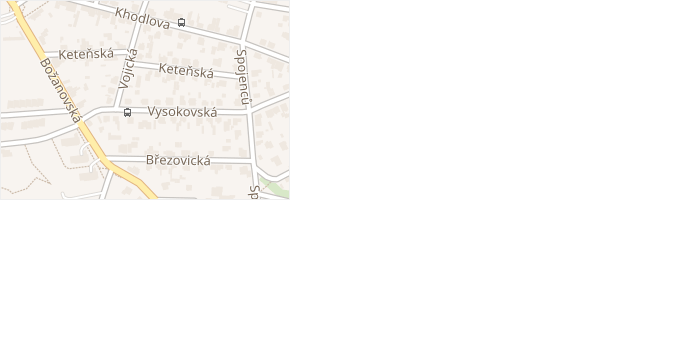 Keteňská v obci Praha - mapa ulice