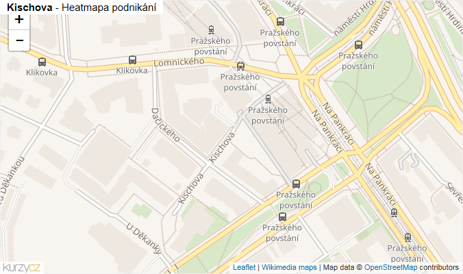 Mapa Kischova - Firmy v ulici.