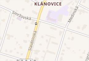 Klánovice v obci Praha - mapa části obce