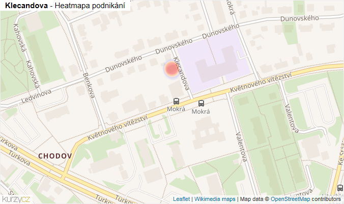Mapa Klecandova - Firmy v ulici.