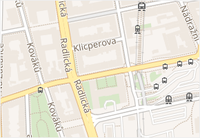 Klicperova v obci Praha - mapa ulice