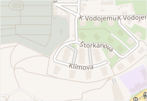 Klímova v obci Praha - mapa ulice
