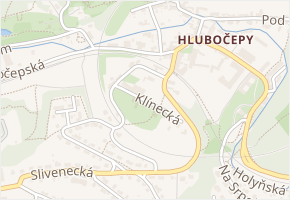 Klínecká v obci Praha - mapa ulice
