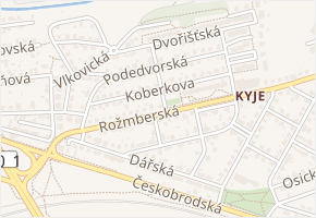 Koberkova v obci Praha - mapa ulice