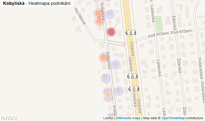 Mapa Kobyliská - Firmy v ulici.