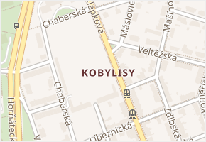 Kobylisy v obci Praha - mapa části obce