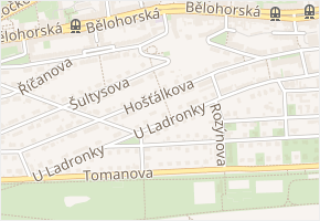 Kocourova v obci Praha - mapa ulice