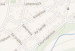 Kolářova v obci Praha - mapa ulice