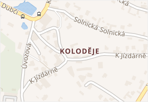 Koloděje v obci Praha - mapa části obce