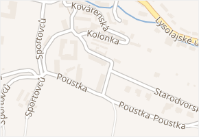 Kolonka v obci Praha - mapa ulice