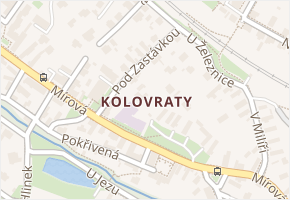 Kolovraty v obci Praha - mapa části obce