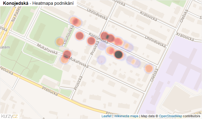 Mapa Konojedská - Firmy v ulici.