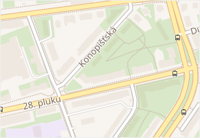 Konopišťská v obci Praha - mapa ulice