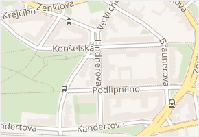 Konšelská v obci Praha - mapa ulice