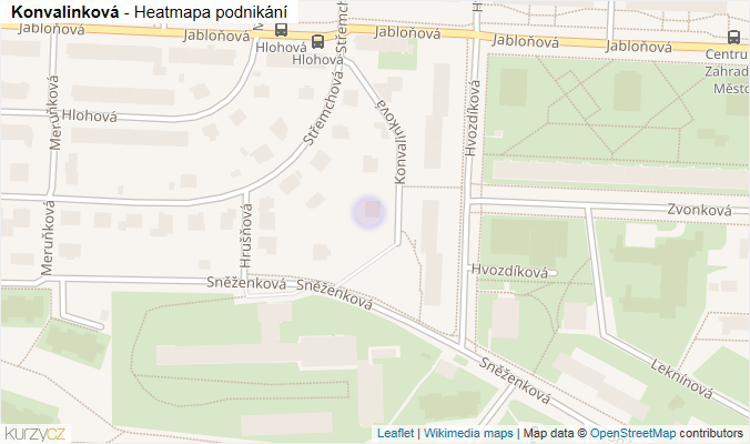 Mapa Konvalinková - Firmy v ulici.