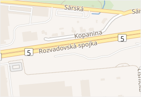 Kopanina v obci Praha - mapa ulice