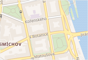 Kořenského v obci Praha - mapa ulice